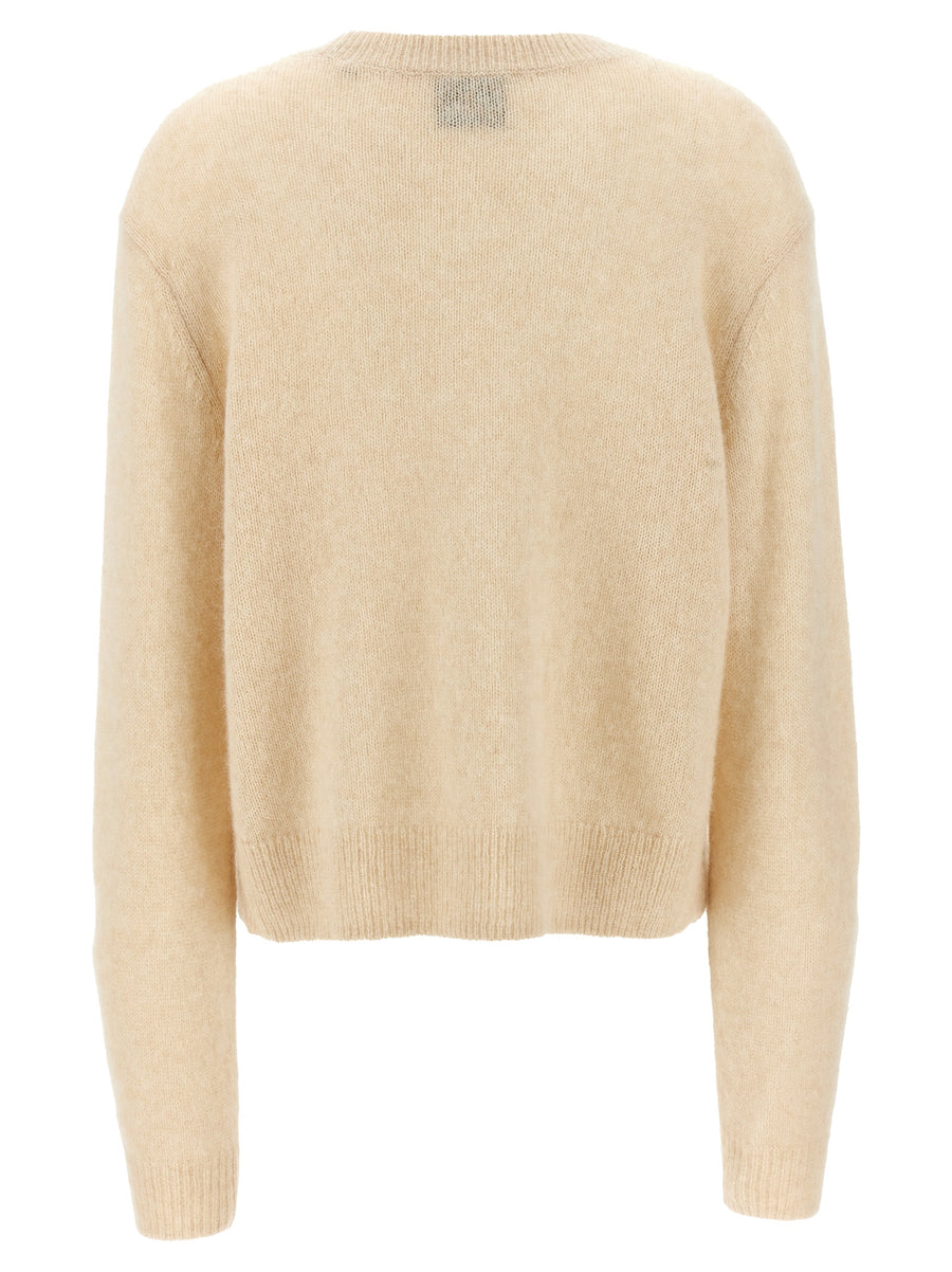 Isabel Marant Lylia Silk Blend Beige Sweater For Women Timeless Versatile Luxury Topwear