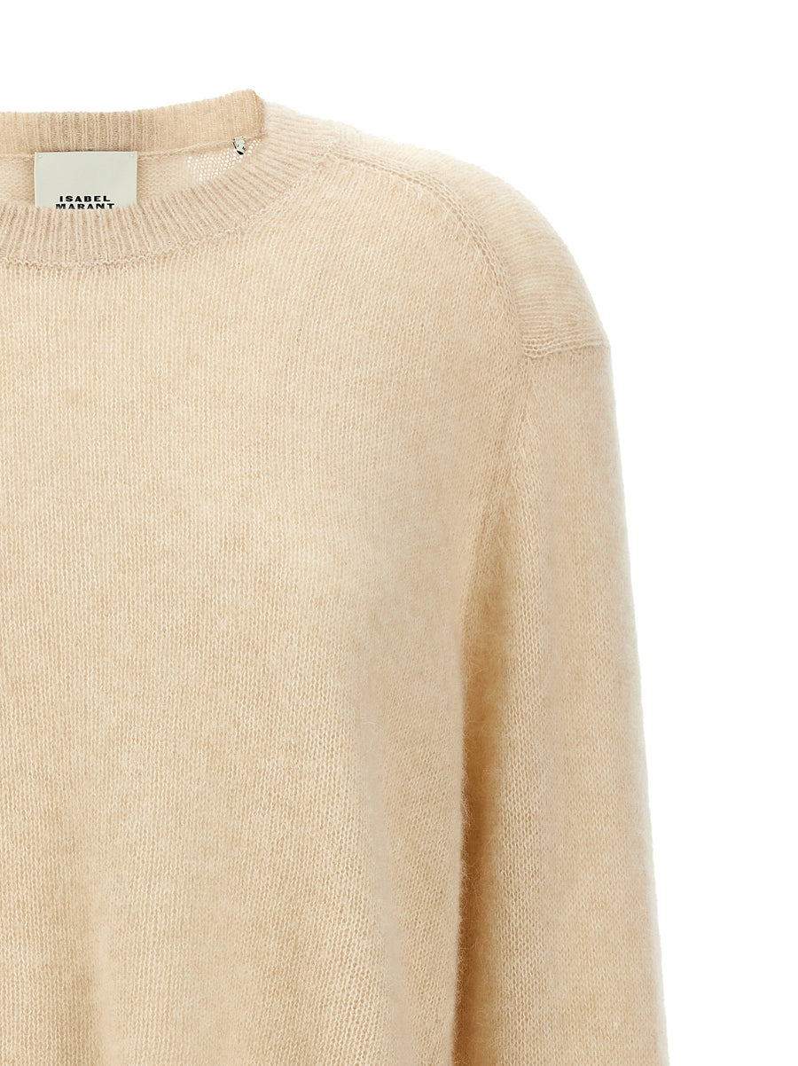 Isabel Marant Lylia Silk Blend Beige Sweater For Women Timeless Versatile Luxury Topwear