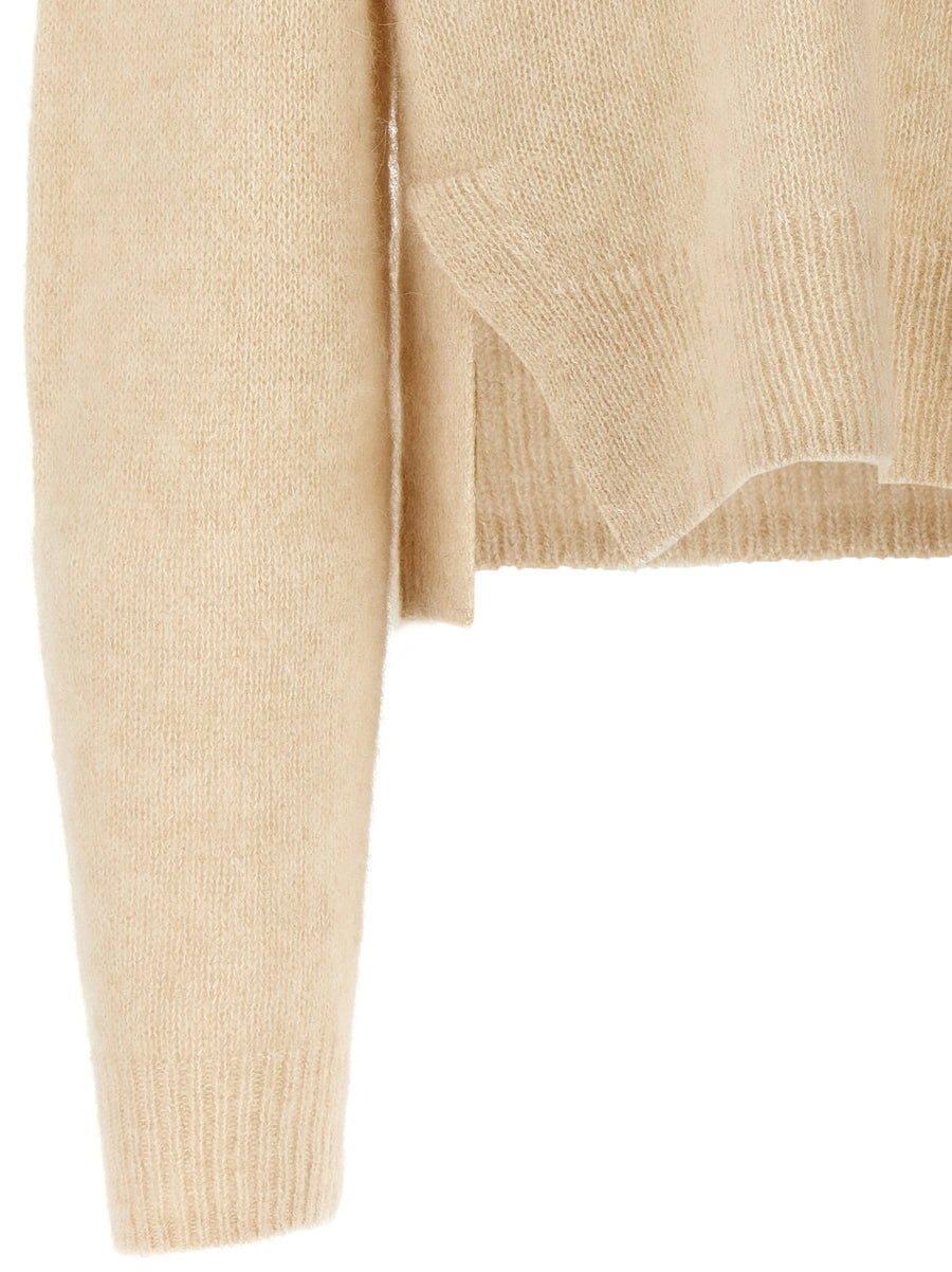 Isabel Marant Lylia Silk Blend Beige Sweater For Women Timeless Versatile Luxury Topwear