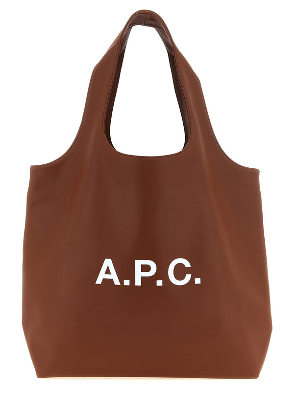 APC Ninon Large Brown Leather Look Shopper Bag One Size