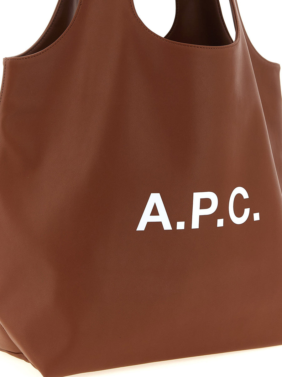 APC Ninon Large Brown Leather Look Shopper Bag One Size