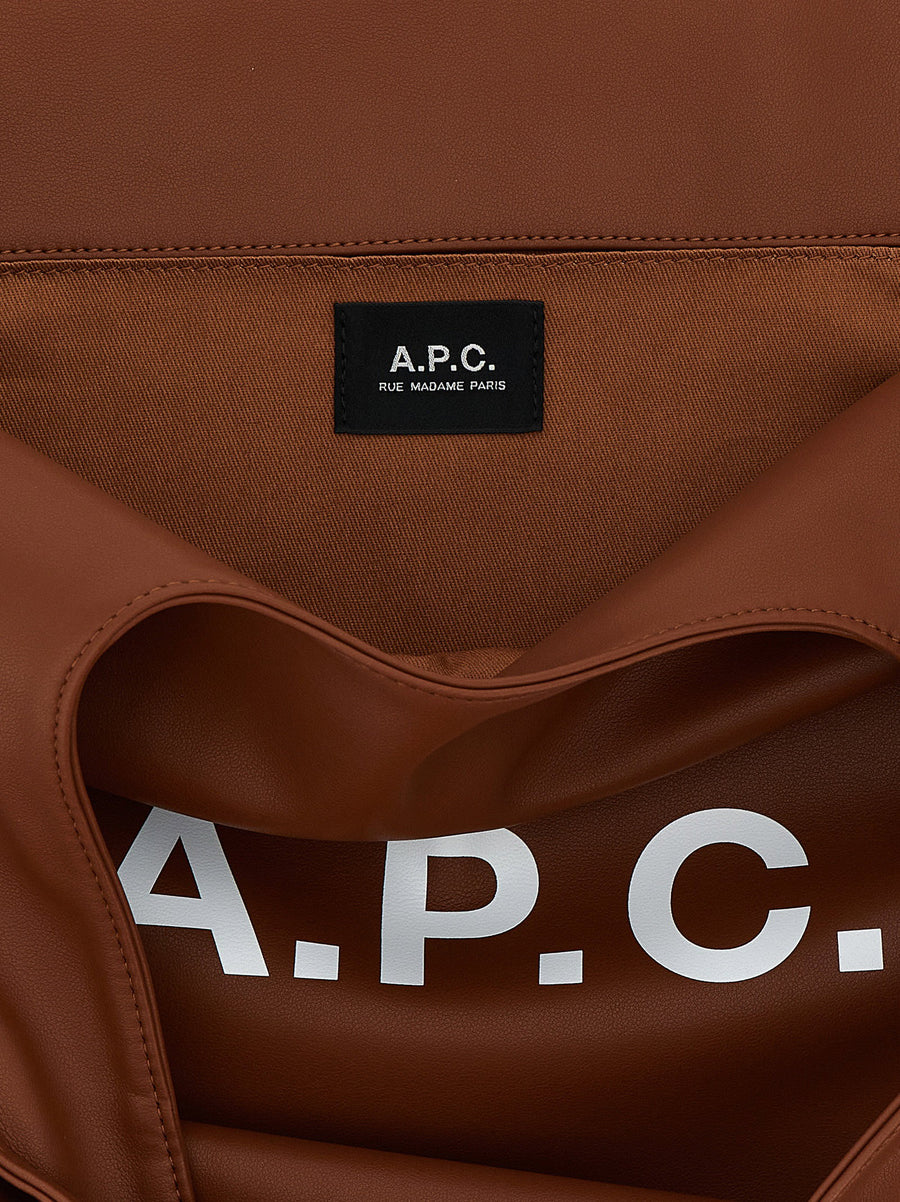 APC Ninon Large Brown Leather Look Shopper Bag One Size