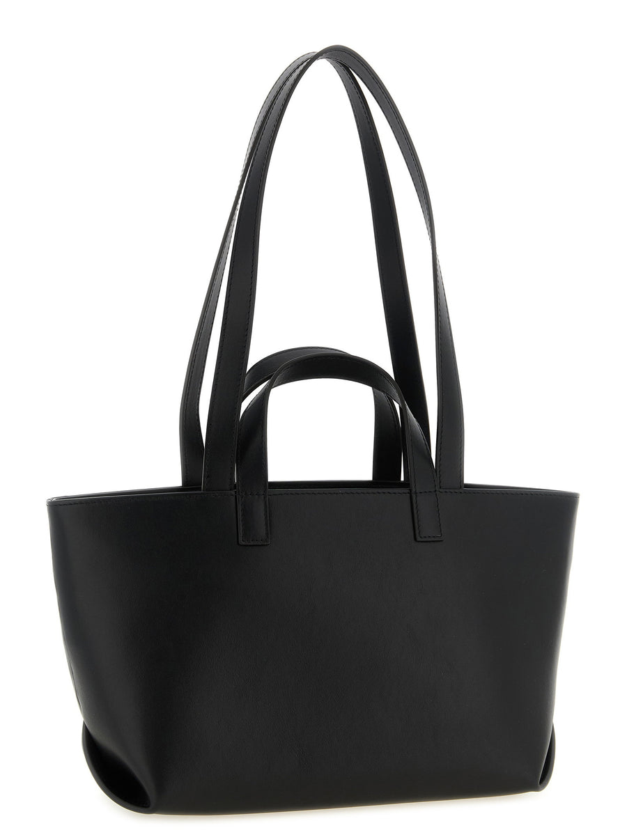 A.P.C Le Drummer Small Cowhide Leather Shopper Bag Black
