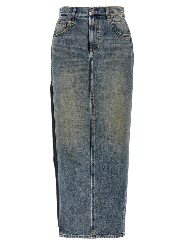 R13 Devon Side Slit Skirt