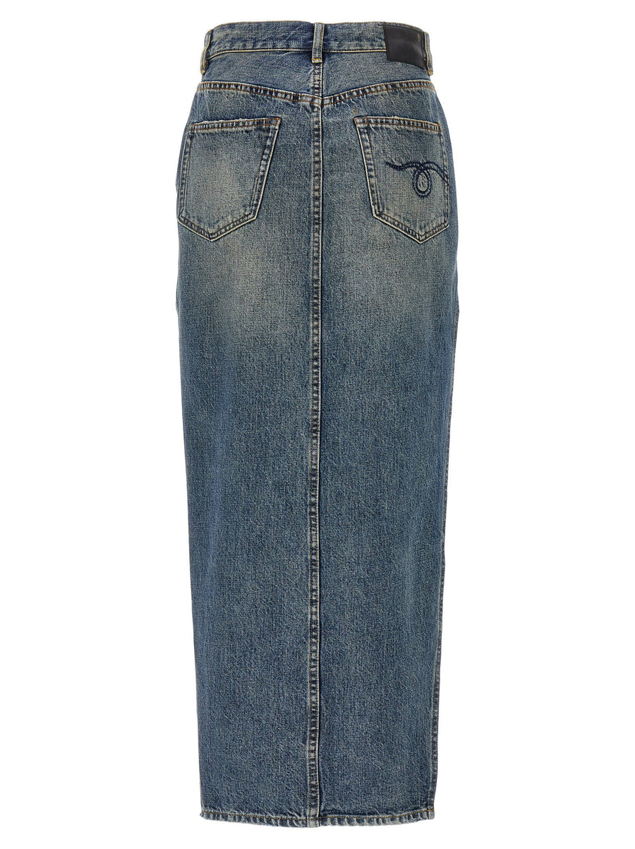 R13 Devon Side Slit Skirt