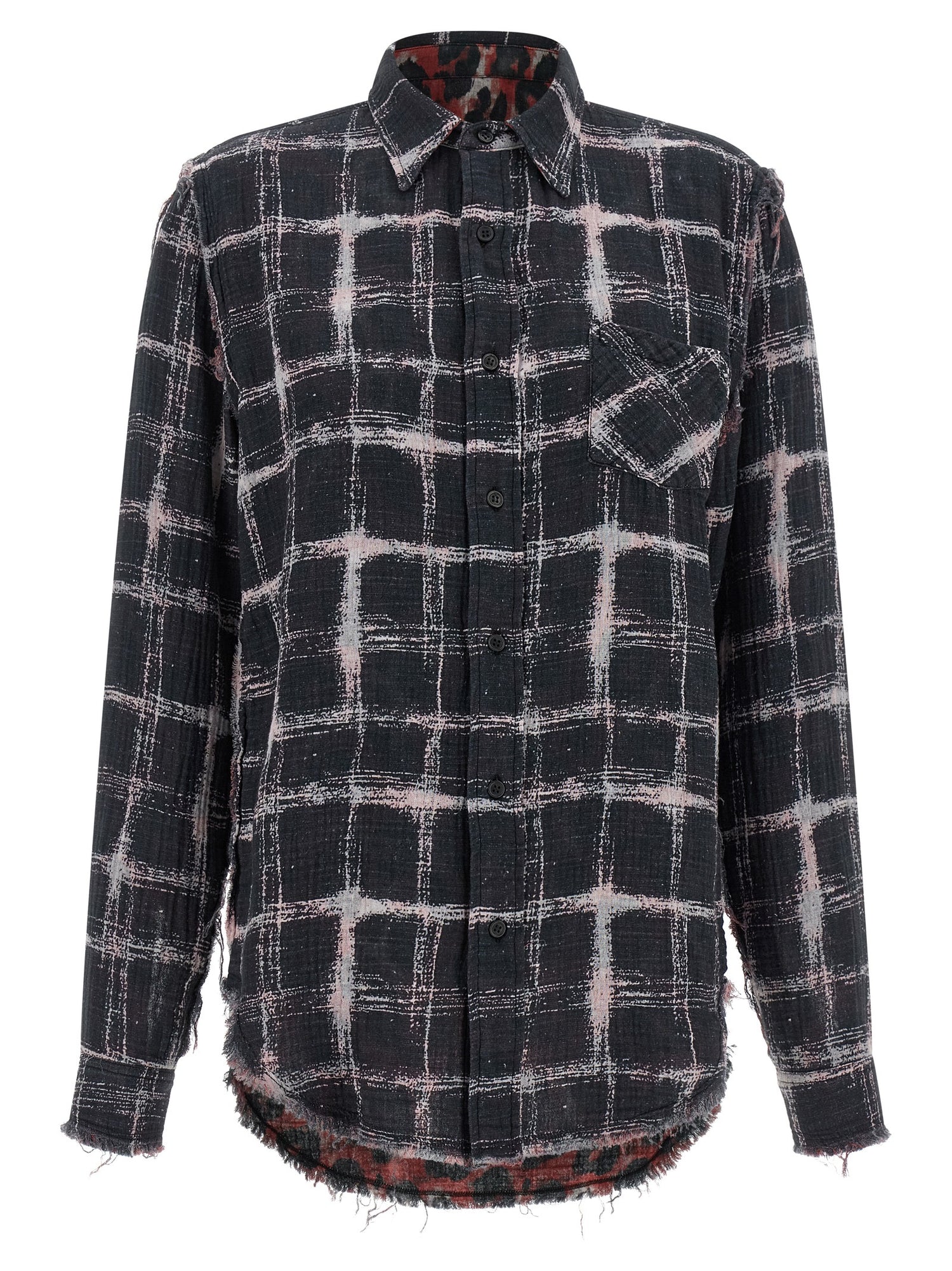 R13 Fringed Hem Reversible Shirt