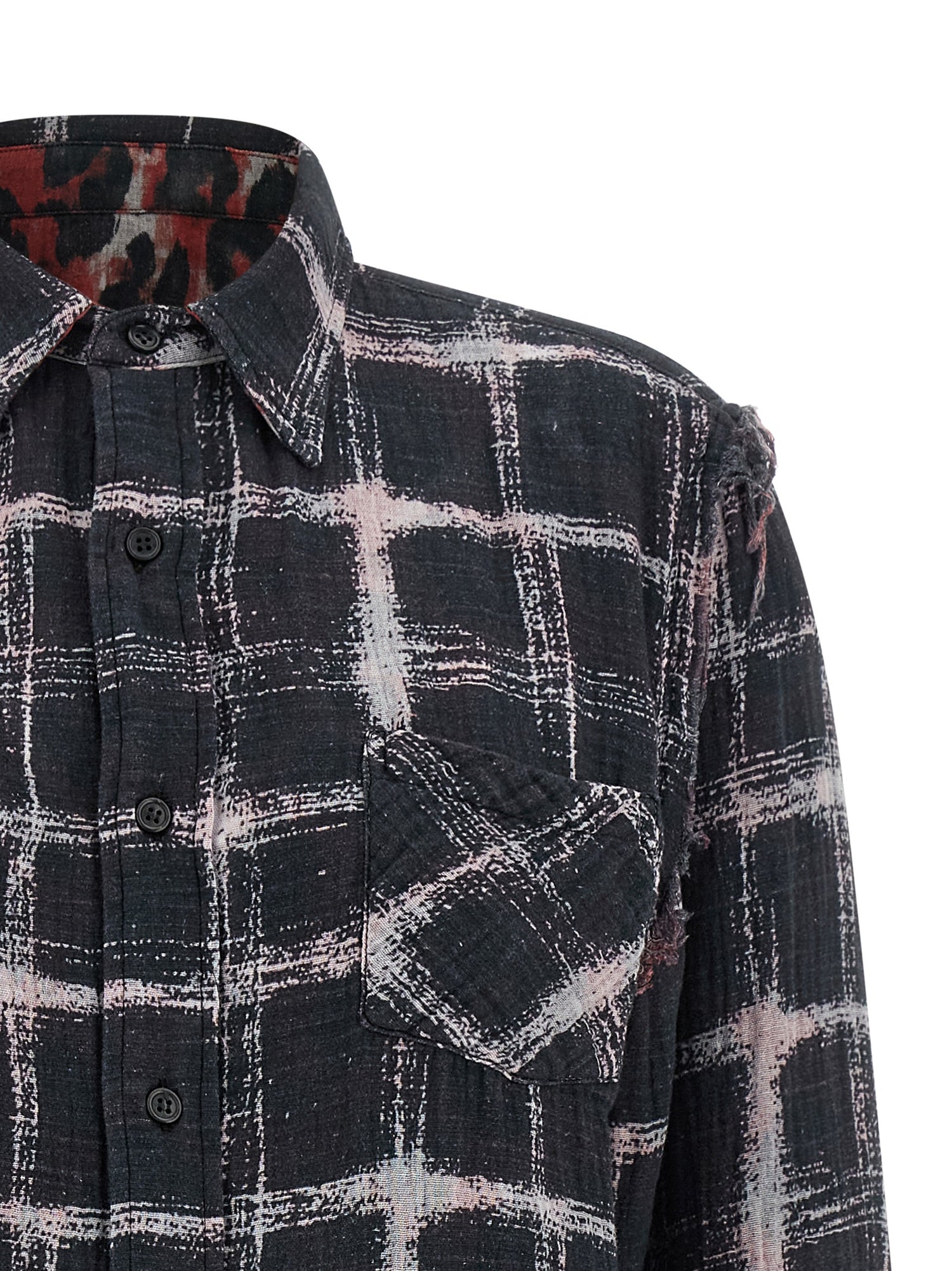 R13 Fringed Hem Reversible Shirt