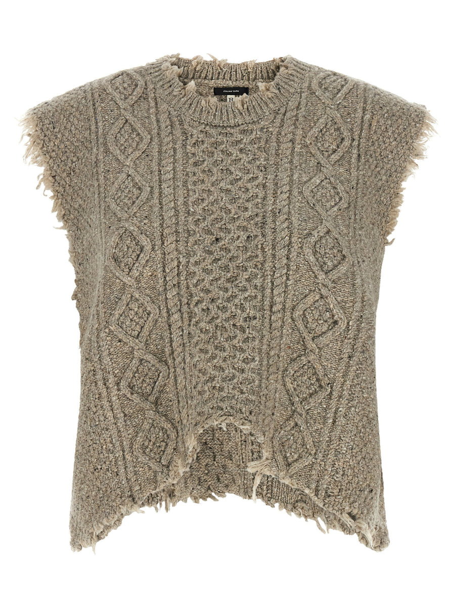 R13 Boyfriend Cable Vest