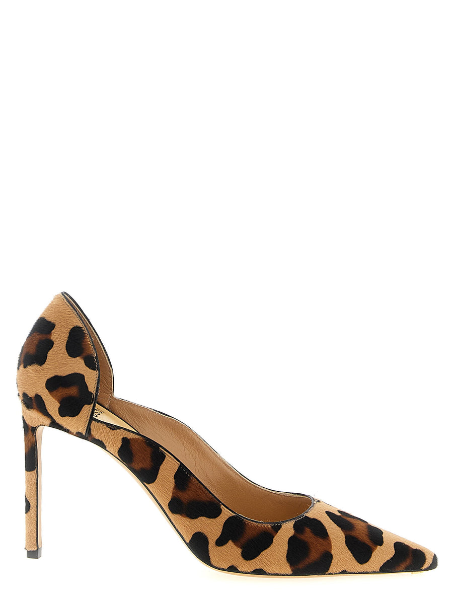 Francesco Russo R1p961 Leopard Pony Hair Goat Leather Pumps With Leather Sole