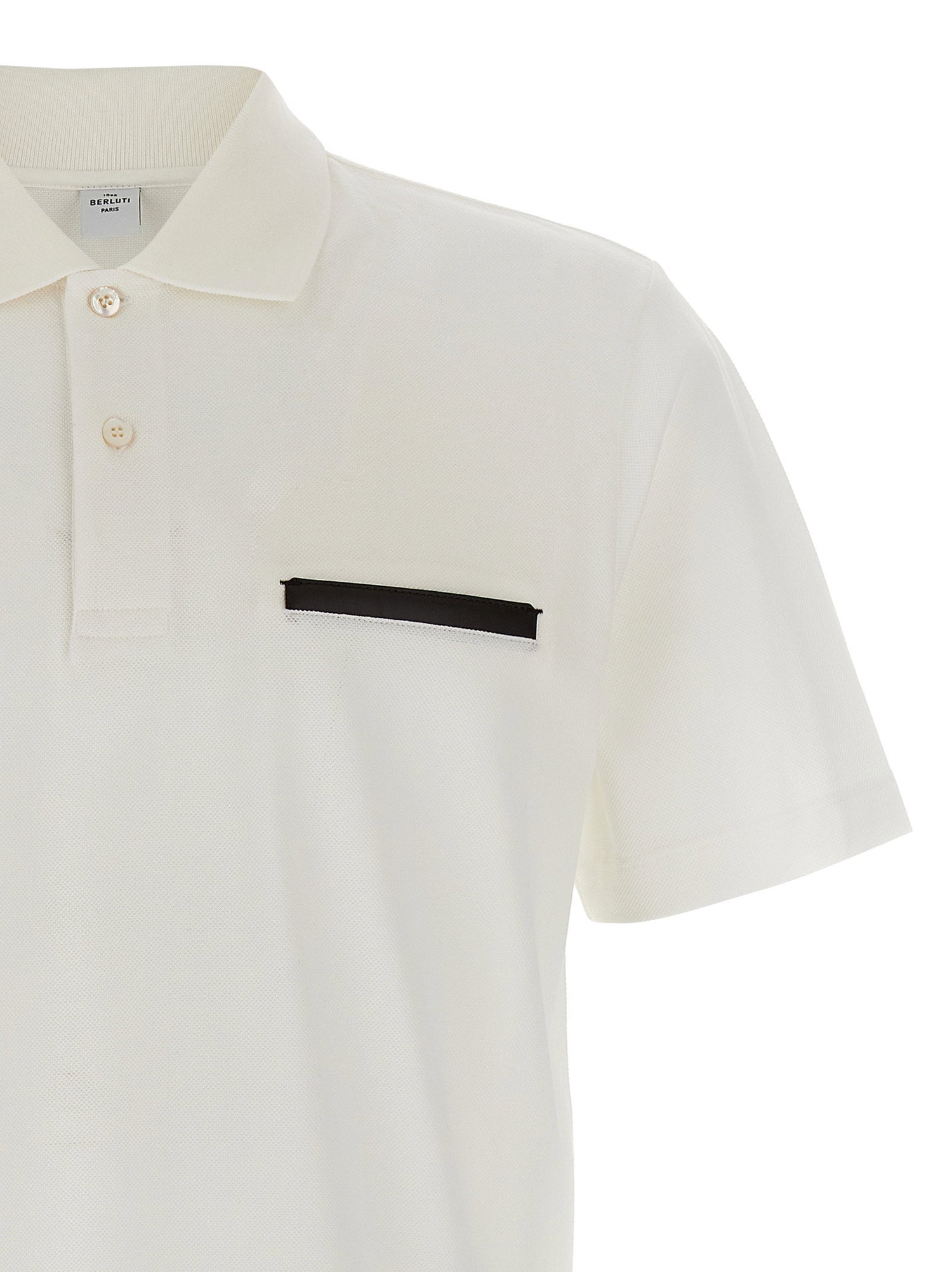 Berluti Leather Tab Polo Shirt