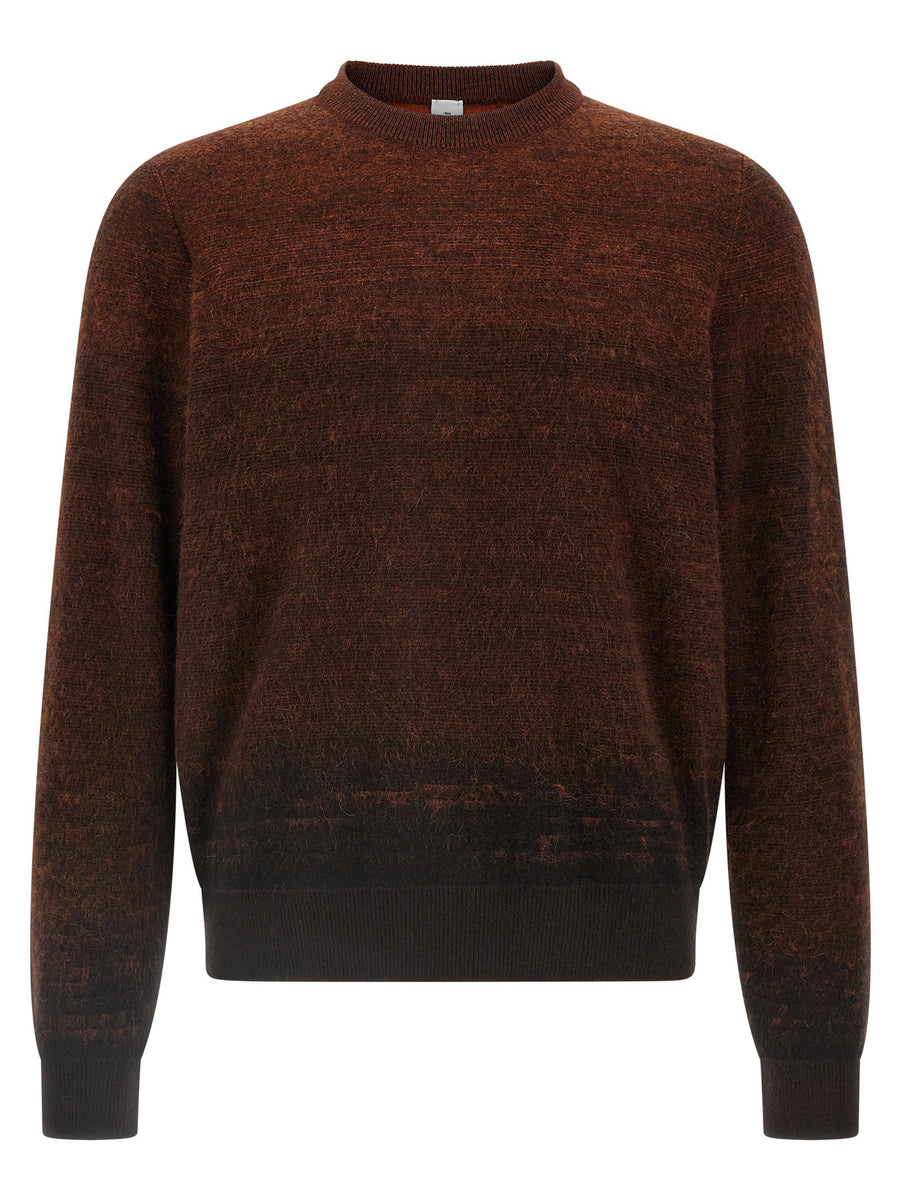 Berluti Brushed Patina Sweater For Men With Refined Warmth And Textured Wool Alpaca Knit