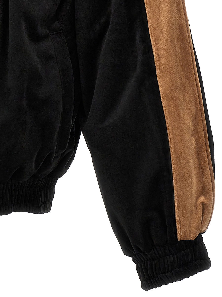 Rhude Multicolor Velvet Sky Lounge Sweatshirt For Men With Contrast Embroidery Zip Closure Premium Topwear