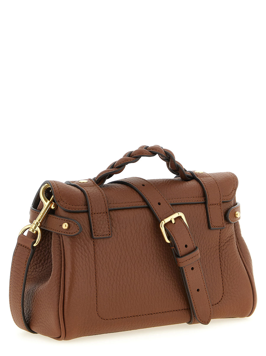 Mulberry Alexa Mini Handbag For Women Luxury Calfskin With Removable Strap And Woven Handle
