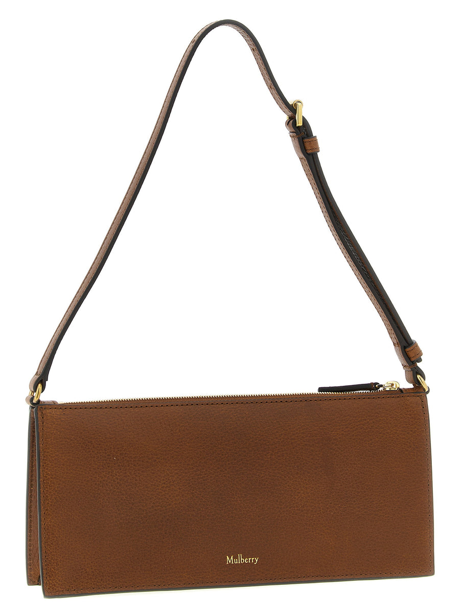 Mulberry Roxanne Mini Shoulder Bag Luxurious Brown Calfskin Leather Hammered Finish For Women