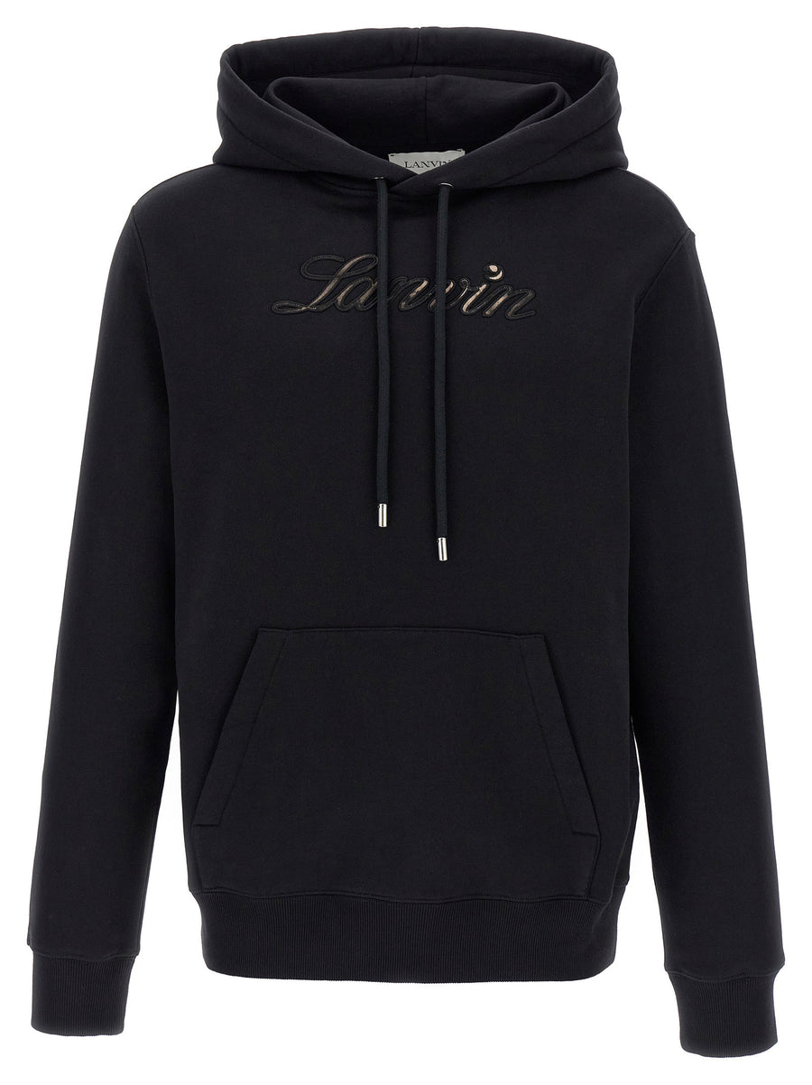 Lanvin Logo Hoodie Men 100 Percent Cotton Fleece Premium