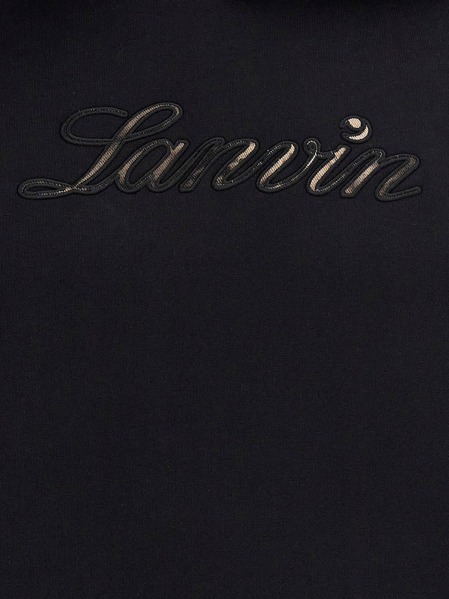 Lanvin Logo Hoodie Men 100 Percent Cotton Fleece Premium