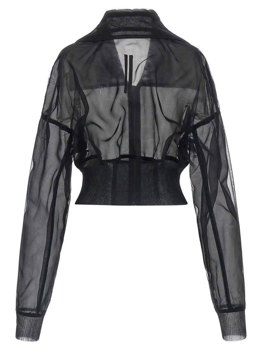 Rick Owens Dracucollar Cropped Bomber Jacket