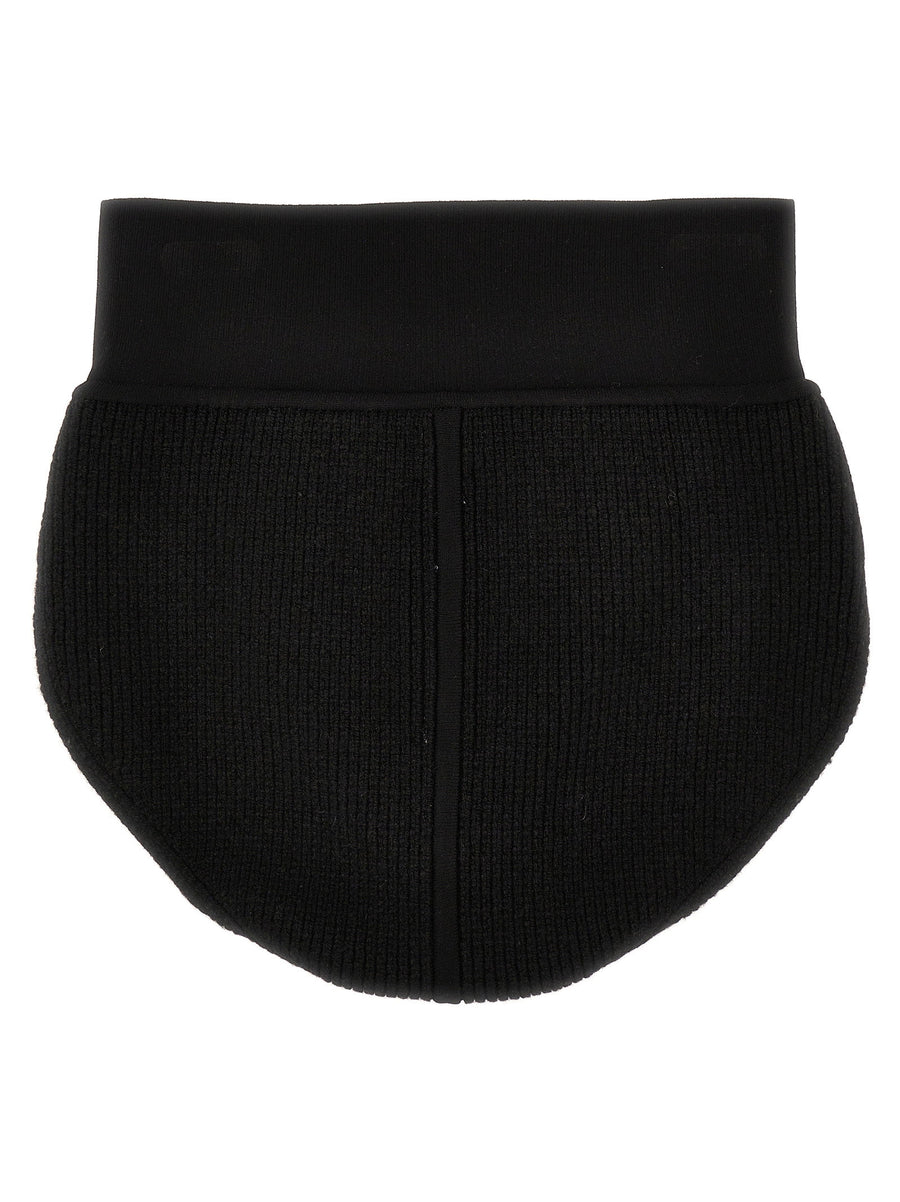 Rick Owens Panties Cachemire Blend High Waist Silhouette For Women Black Luxury Underwear