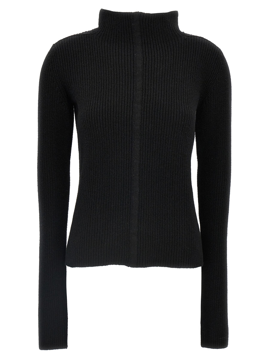 Rick Owens Headon Dbl Sweater For Women Luxurious Cashmere Wool Knit High Neck Long Sleeve
