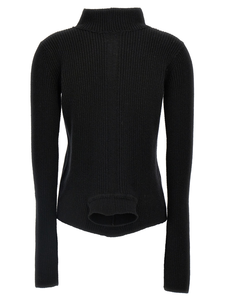 Rick Owens Headon Dbl Sweater For Women Luxurious Cashmere Wool Knit High Neck Long Sleeve