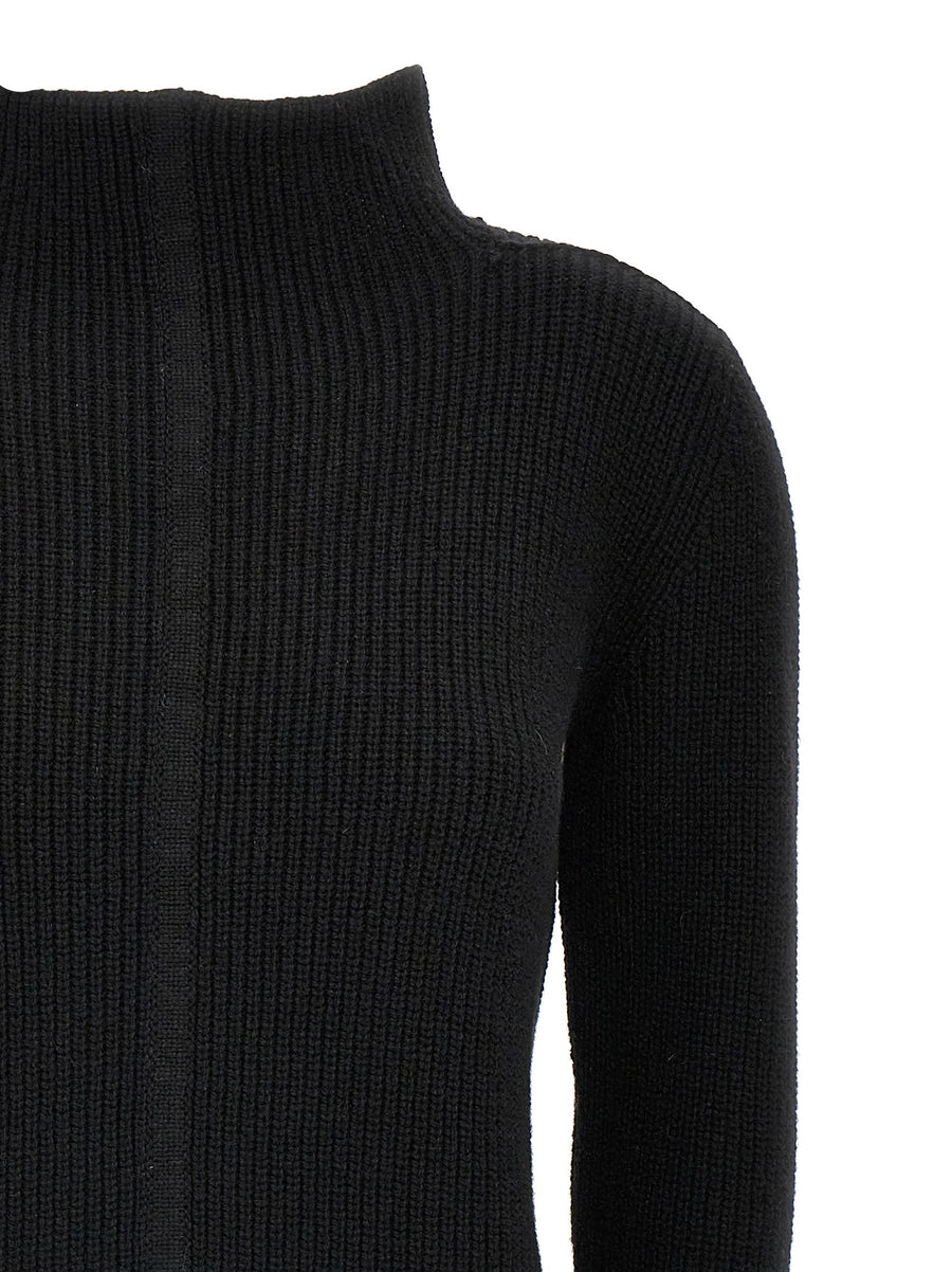 Rick Owens Headon Dbl Sweater For Women Luxurious Cashmere Wool Knit High Neck Long Sleeve