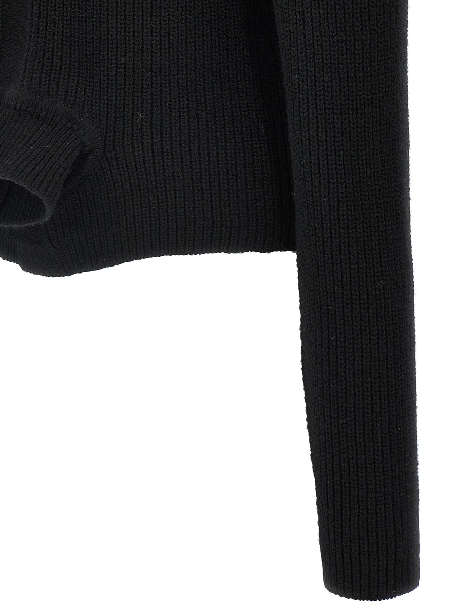 Rick Owens Headon Dbl Sweater For Women Luxurious Cashmere Wool Knit High Neck Long Sleeve