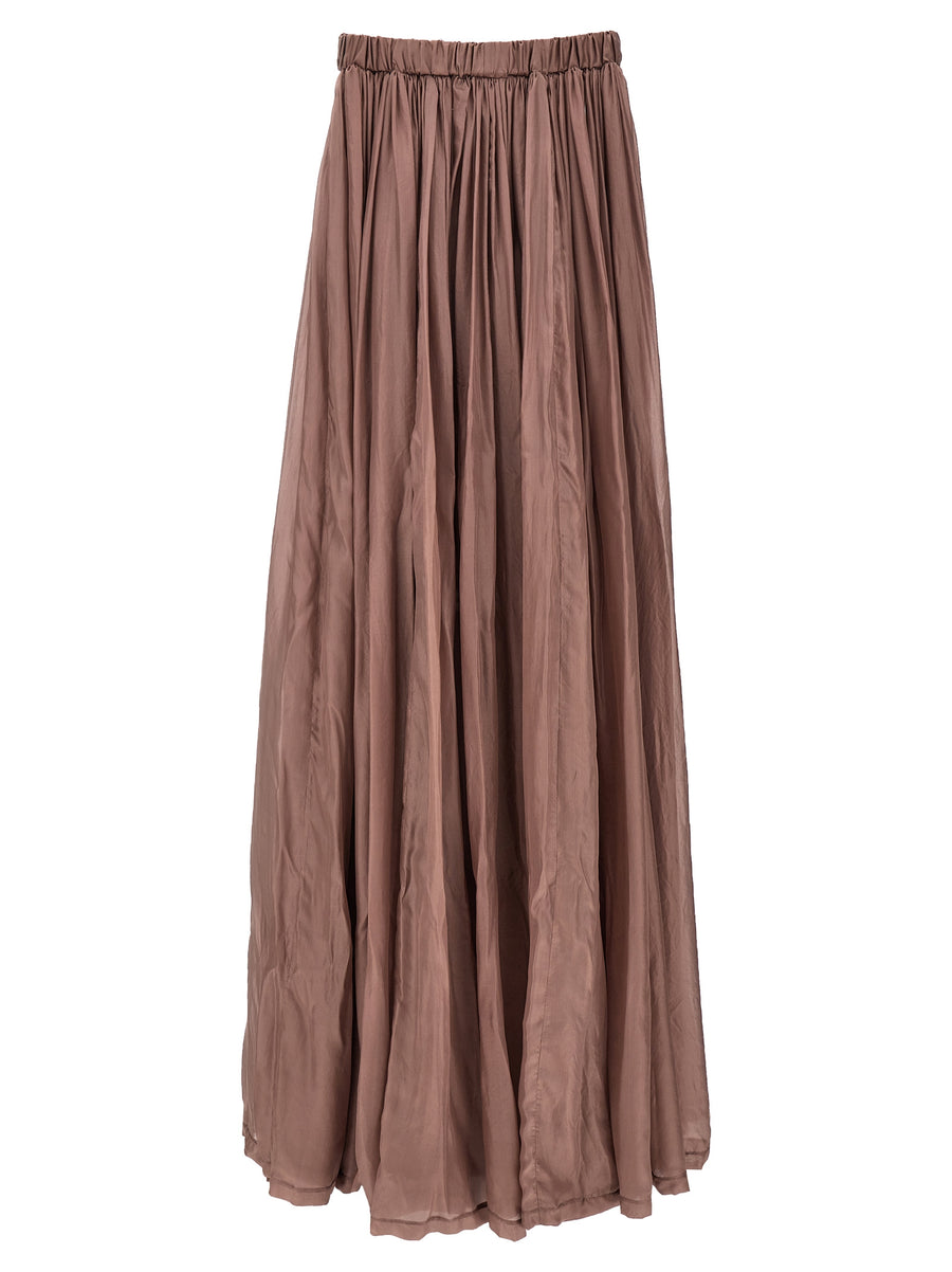 Rick Owens Medusa Dress Pink Silk Floor Length Gown For Women With Bare Shoulder Couture
