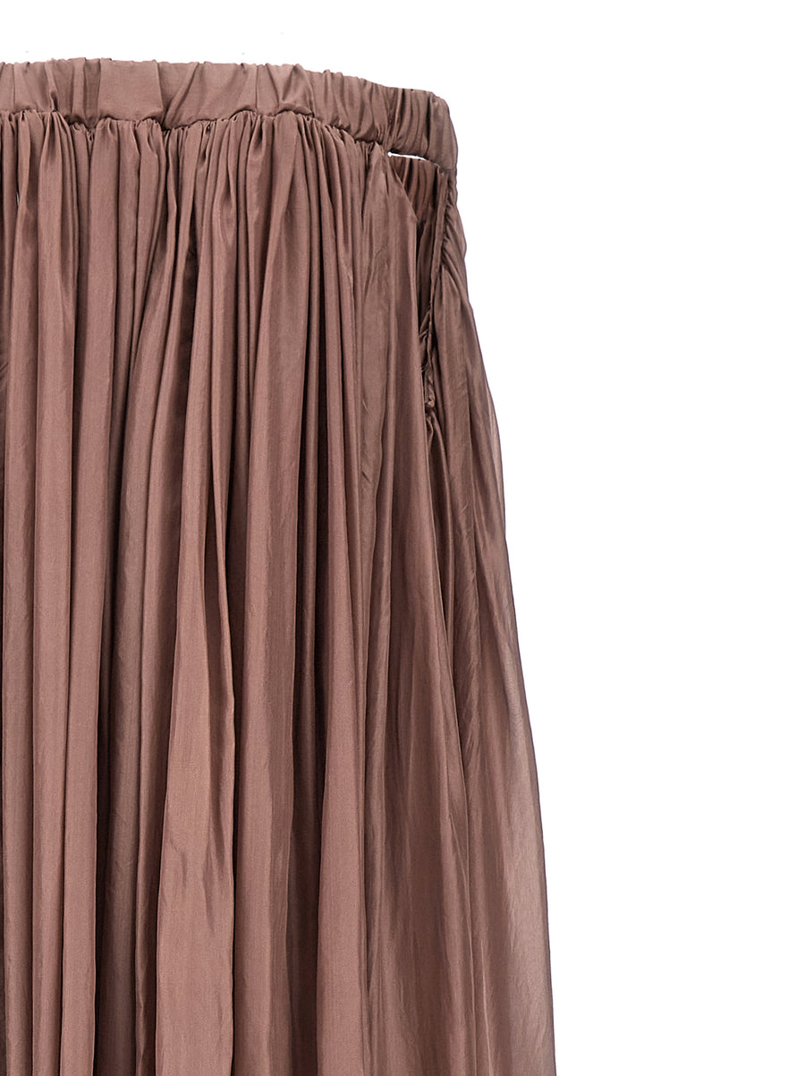 Rick Owens Medusa Dress Pink Silk Floor Length Gown For Women With Bare Shoulder Couture