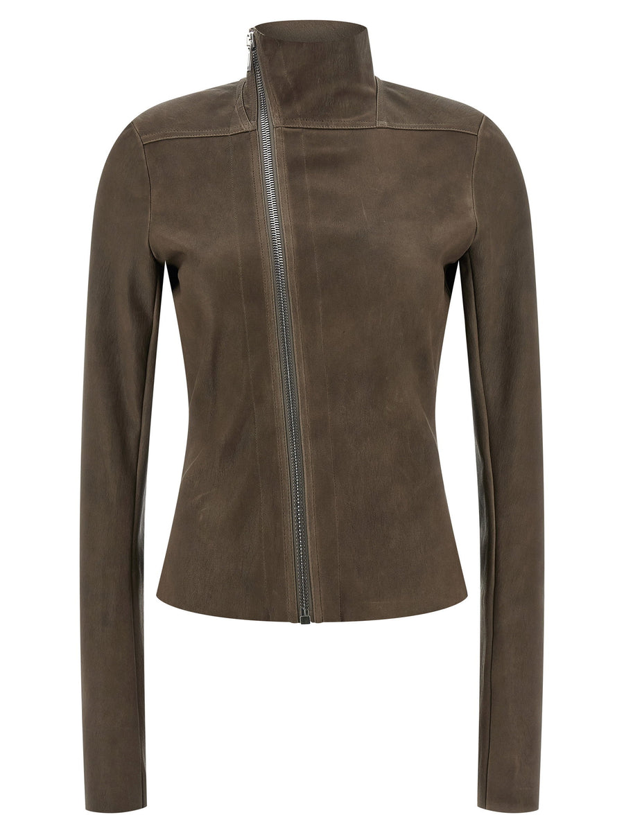 Rick Owens Gary Jacket For Women With Bold Sculptural Silhouette And Asymmetric Zip