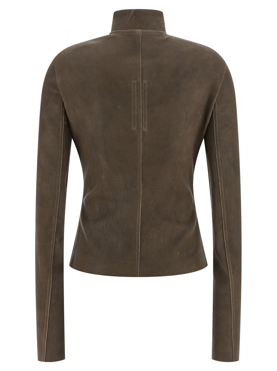 Rick Owens Gary Jacket For Women With Bold Sculptural Silhouette And Asymmetric Zip