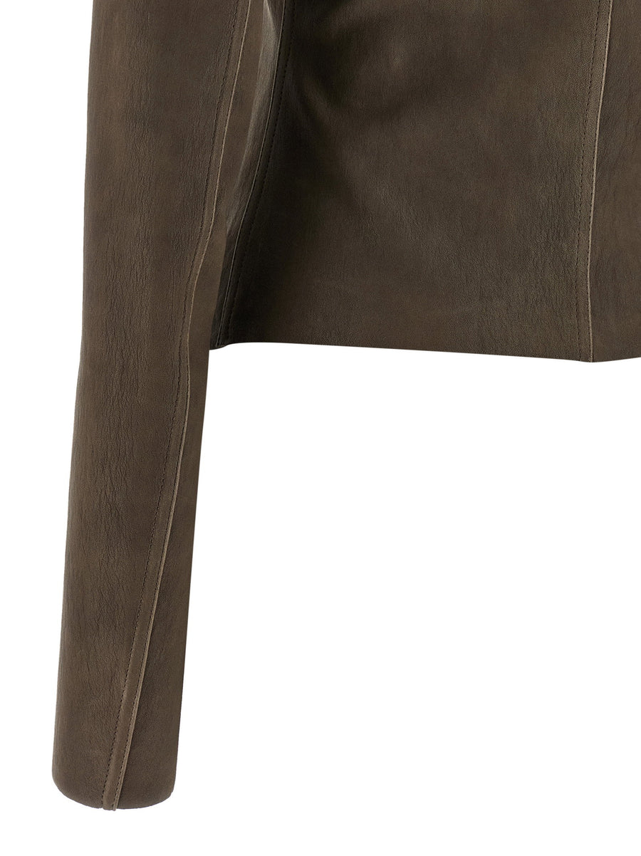 Rick Owens Gary Jacket For Women With Bold Sculptural Silhouette And Asymmetric Zip