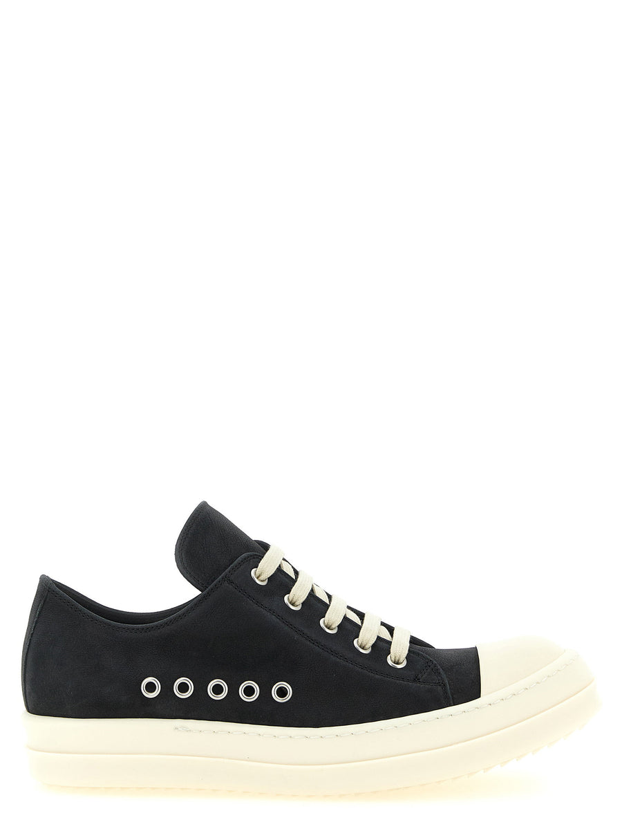 Rick Owens Extreme Low Sneaks Women Black Calfskin Leather Luxury Minimalist Sneakers Ultra Low Silhouette