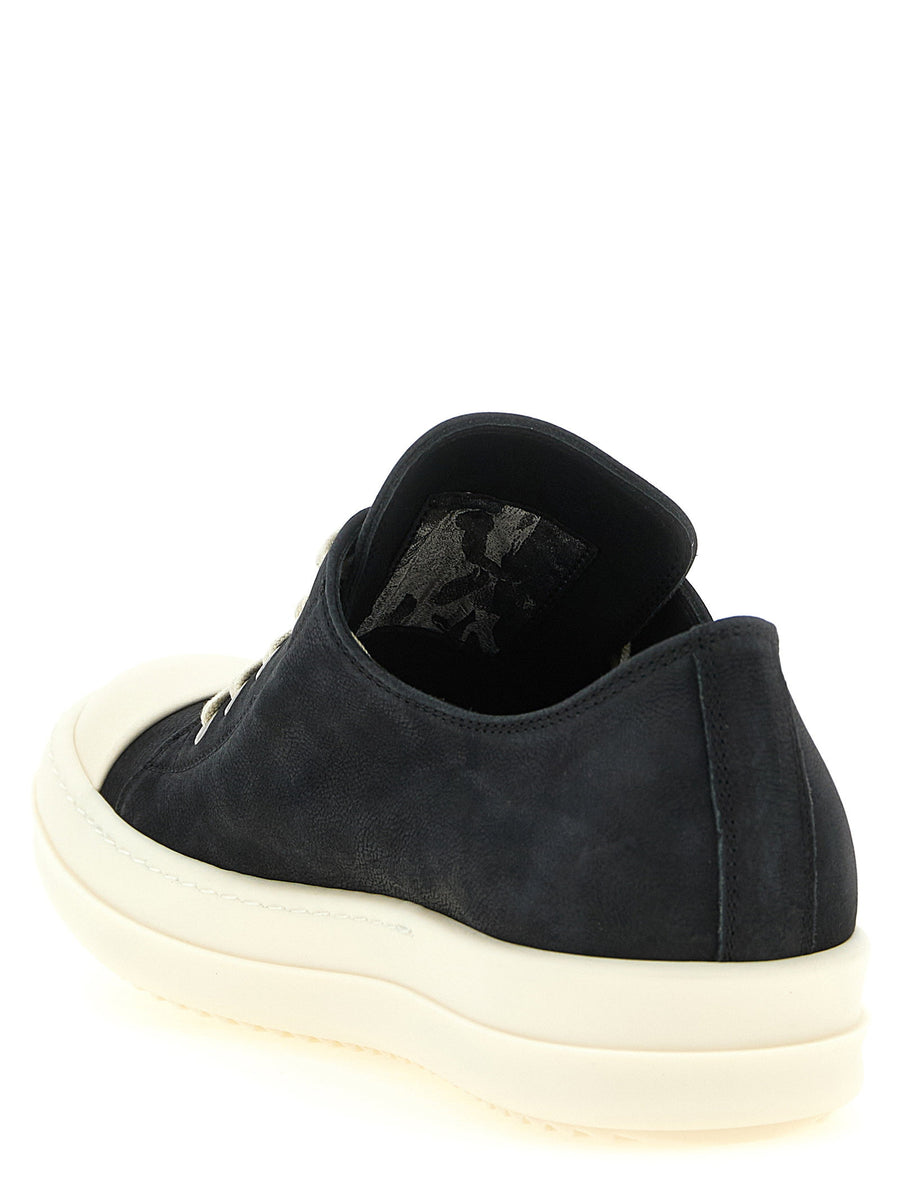 Rick Owens Extreme Low Sneaks Women Black Calfskin Leather Luxury Minimalist Sneakers Ultra Low Silhouette