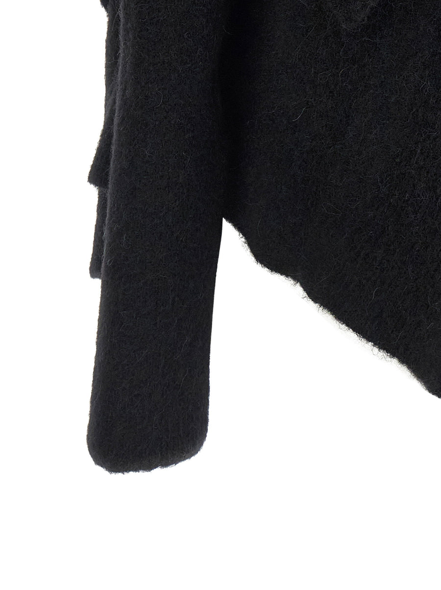 Rick Owens Hooded Medium Wrap Cardigan
