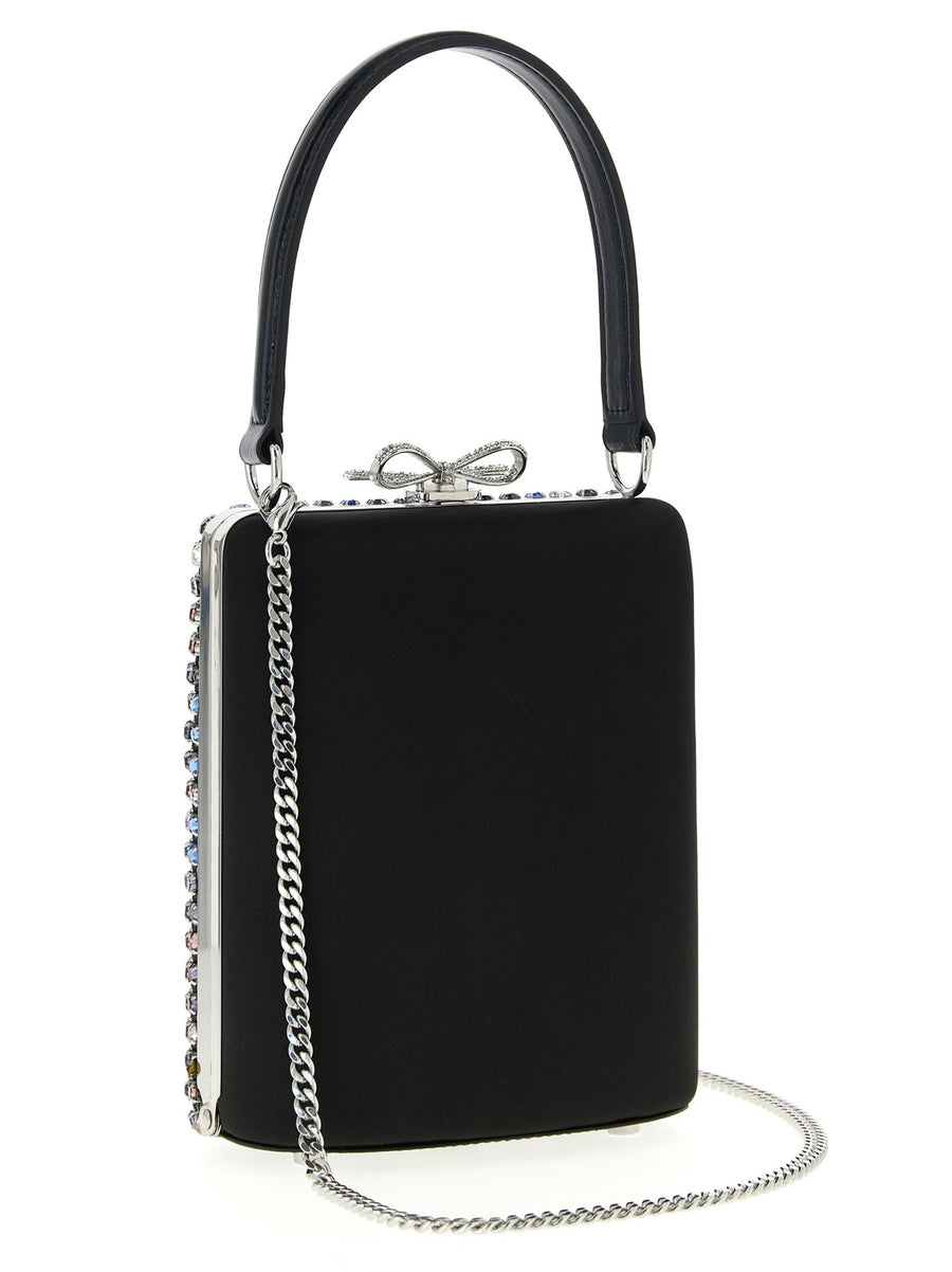 Self-Portrait Multicolor Crystal Chainmail Mini Satin Handbag