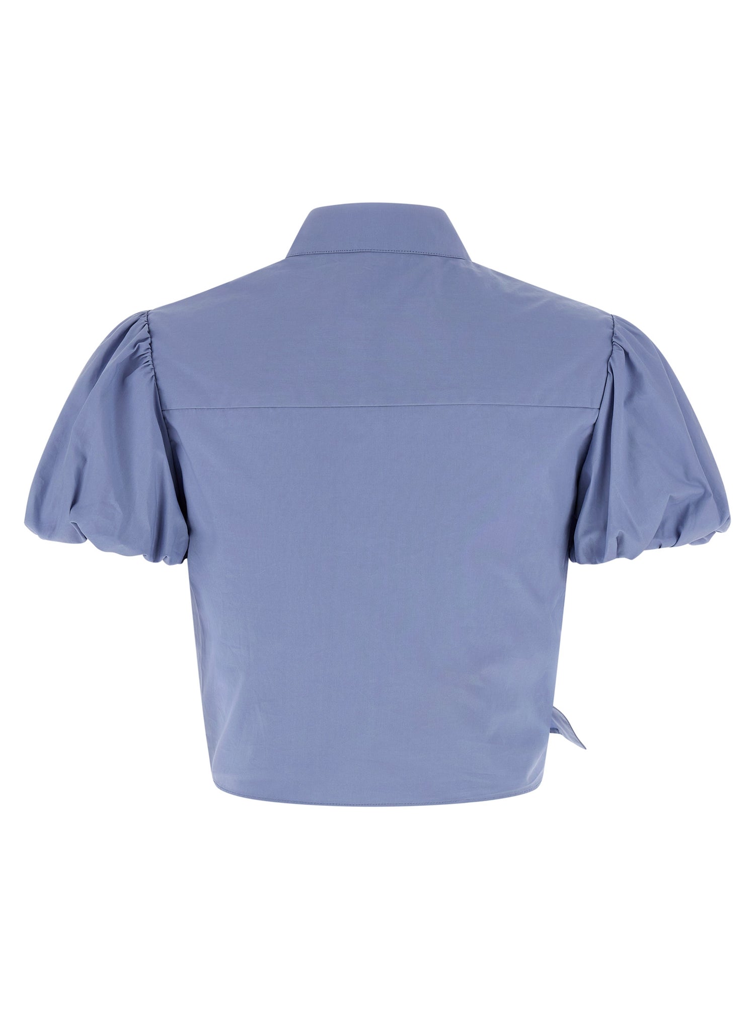 Self-Portrait Blue Cotton Tie Side Top