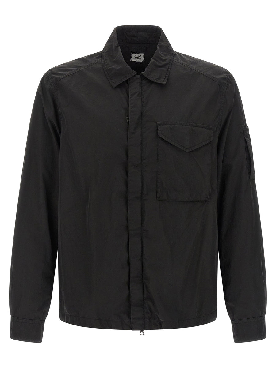 C.P. Company Chrome-r Overshirt For Men Garment-Dyed Durable Polyamide With Recycled Nylon Techwear
