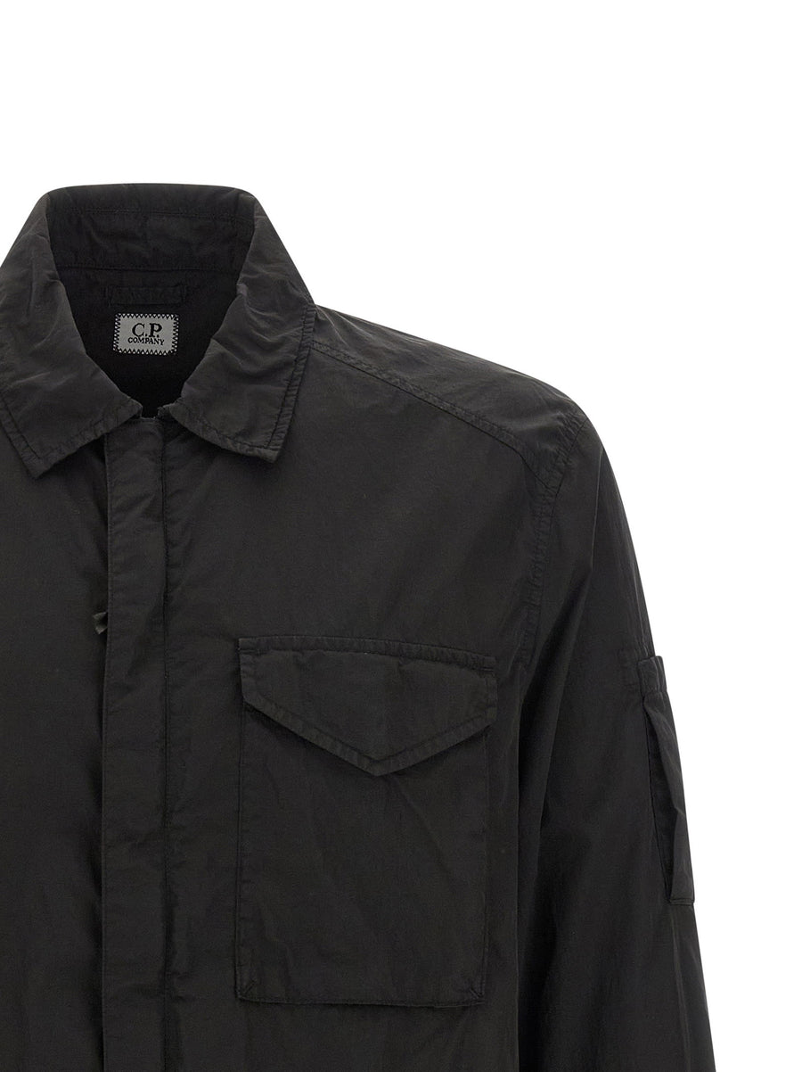 C.P. Company Chrome-r Overshirt For Men Garment-Dyed Durable Polyamide With Recycled Nylon Techwear