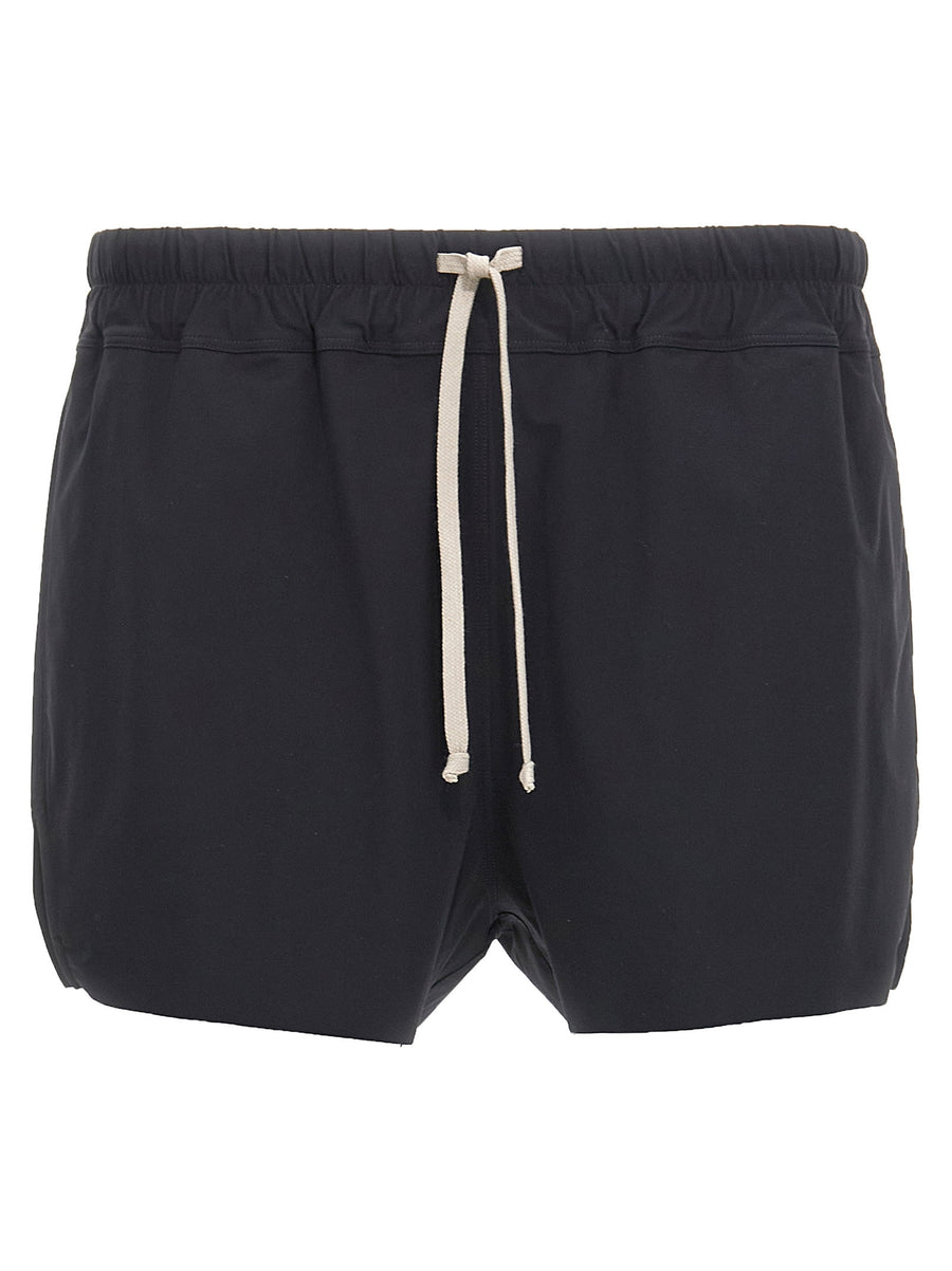 Rick Owens Elite Live Cut Hem Swimsuit For Men Black Nylon