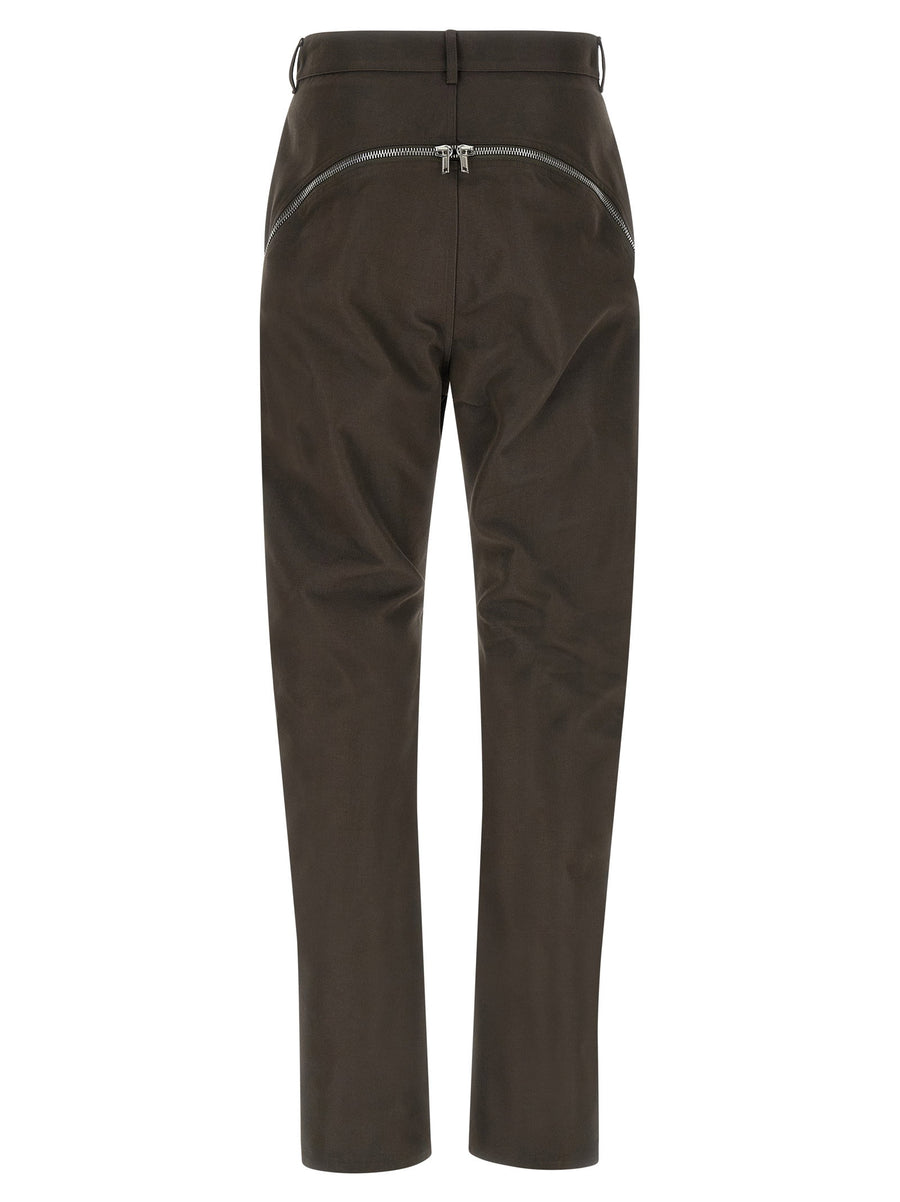 Rick Owens Bolan Banana Pants High Waist Cordura Cotton Brown