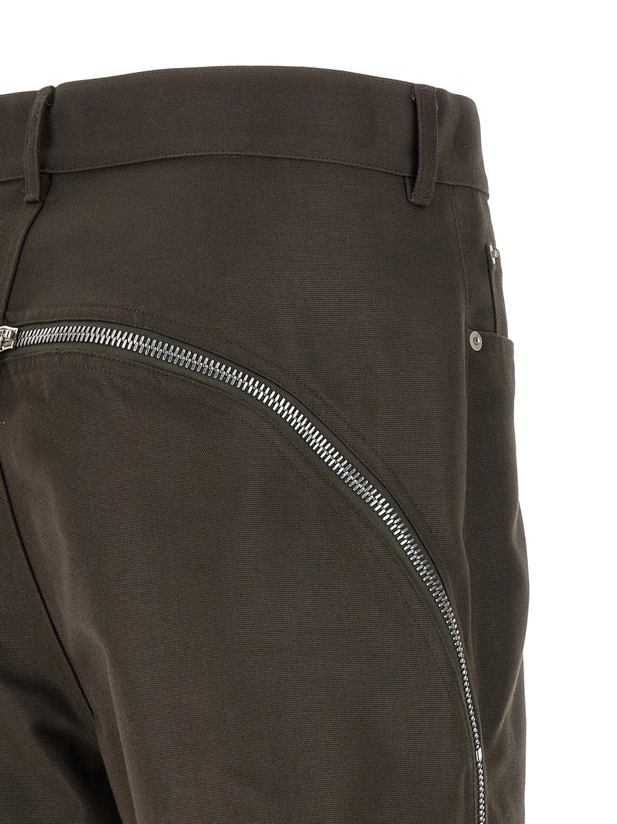 Rick Owens Bolan Banana Pants High Waist Cordura Cotton Brown
