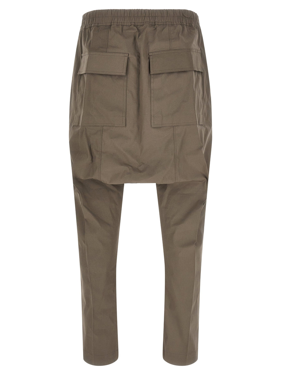 Rick Owens Drawstring Long Pants Luxury Cotton Poplin Trousers For Modern Streetwear Unisex
