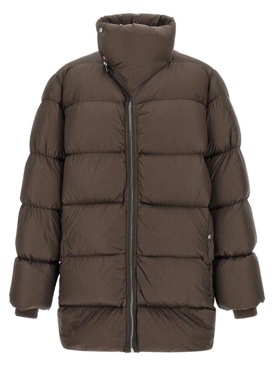 Rick Owens Turtle Down Jacket Luxury Quilted Nylon Shell With Goose Down For Men Standing Collar