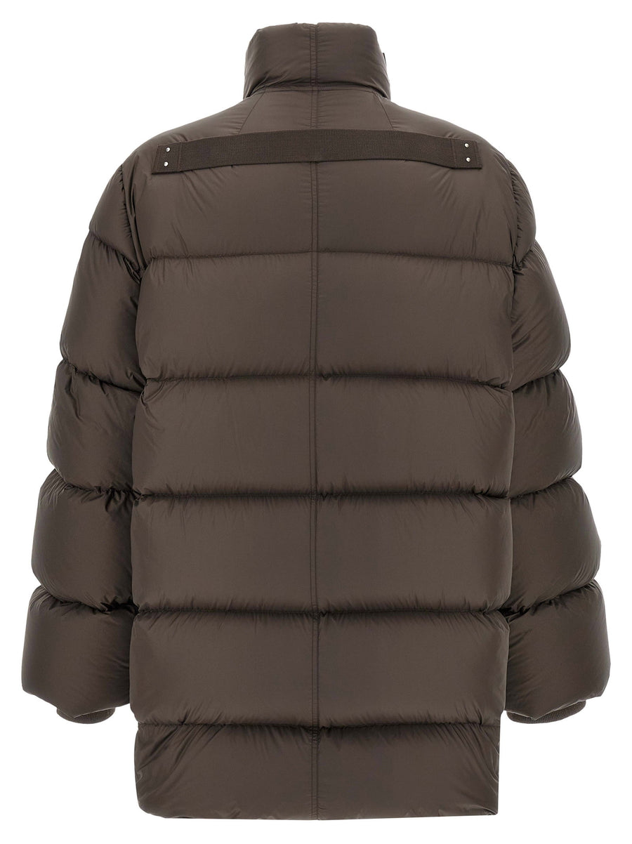 Rick Owens Turtle Down Jacket Luxury Quilted Nylon Shell With Goose Down For Men Standing Collar