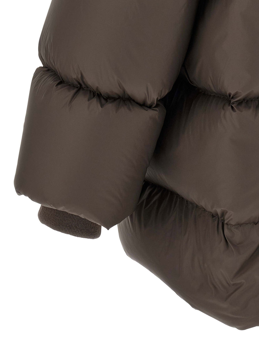 Rick Owens Turtle Down Jacket Luxury Quilted Nylon Shell With Goose Down For Men Standing Collar