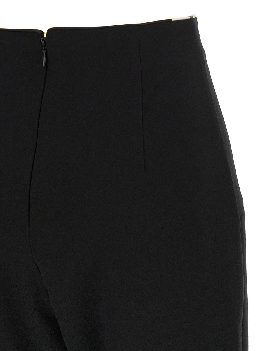 Catalina Cutout Jumpsuit For Women With Bold Waist Cutout In Black Cady Effect Polyester