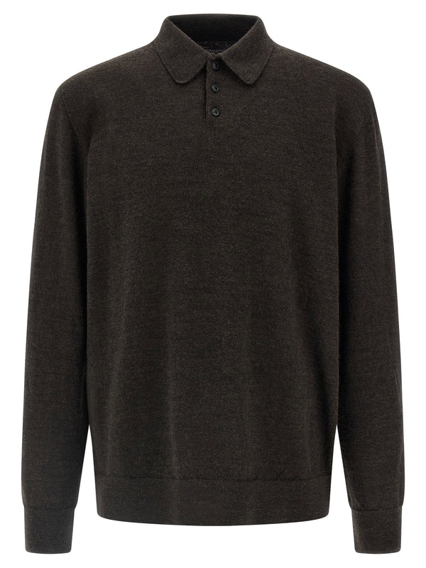 Maison Margiela Suede Patch Polo Shirt