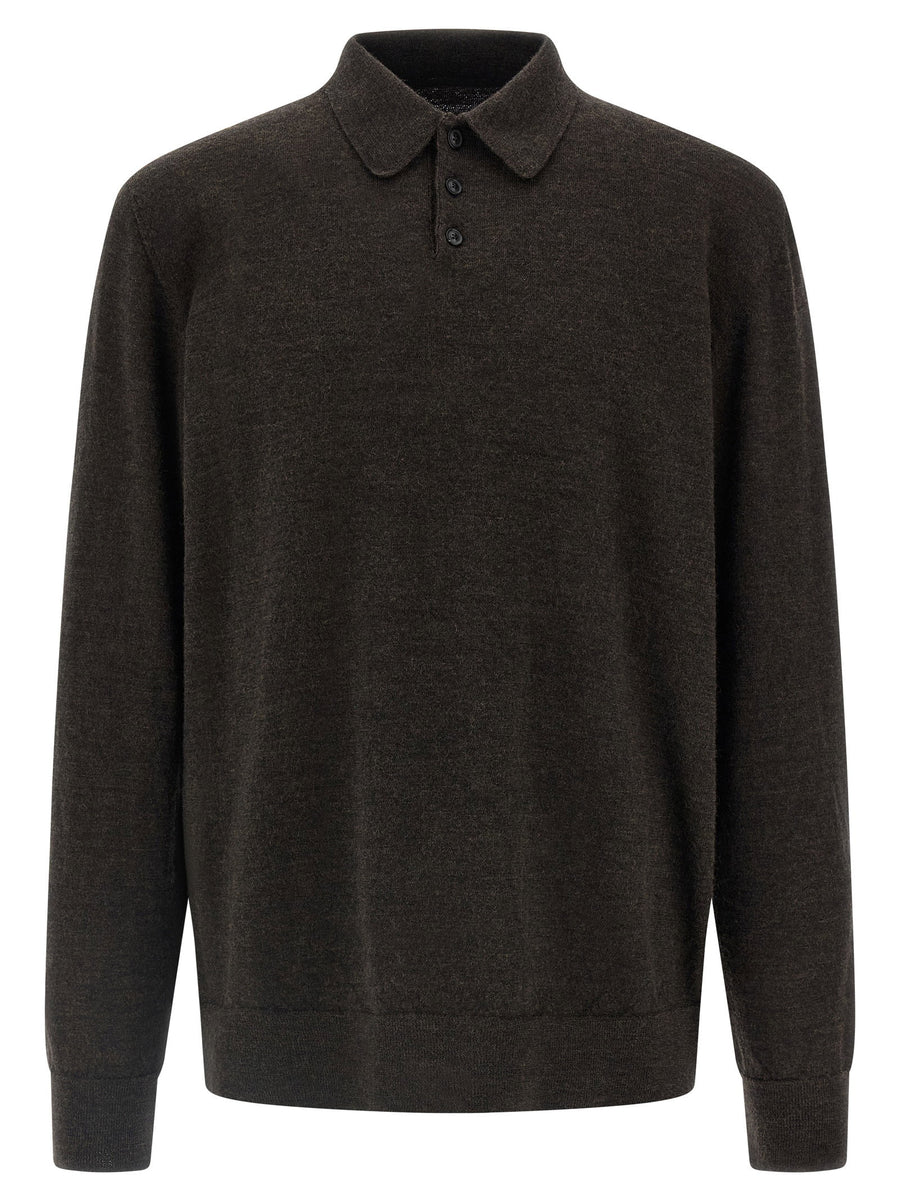Maison Margiela Suede Patch Polo Shirt