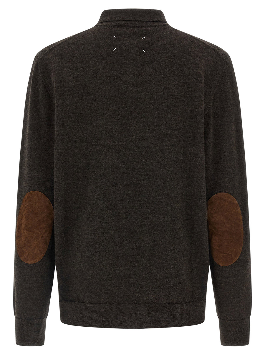 Maison Margiela Suede Patch Polo Shirt