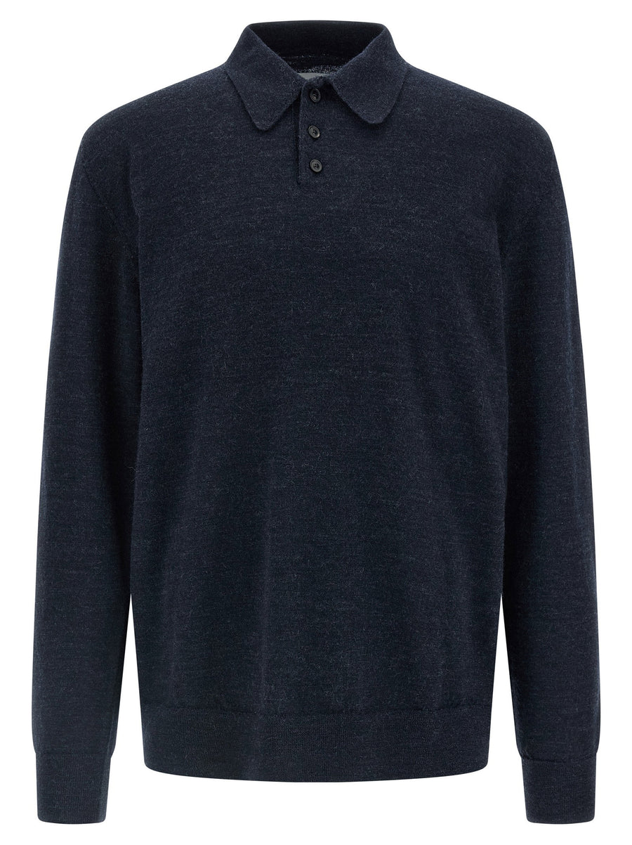 Maison Margiela Suede Patch Polo Shirt